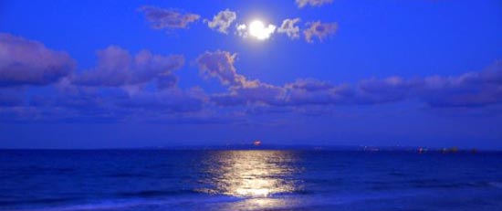 May Full Moon Over Bay